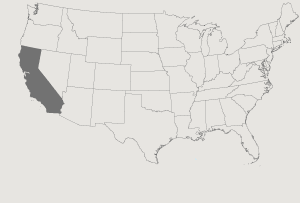 United States Map Highlighting California